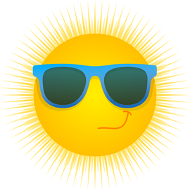 Hot Summer Sun with Sunglasses 